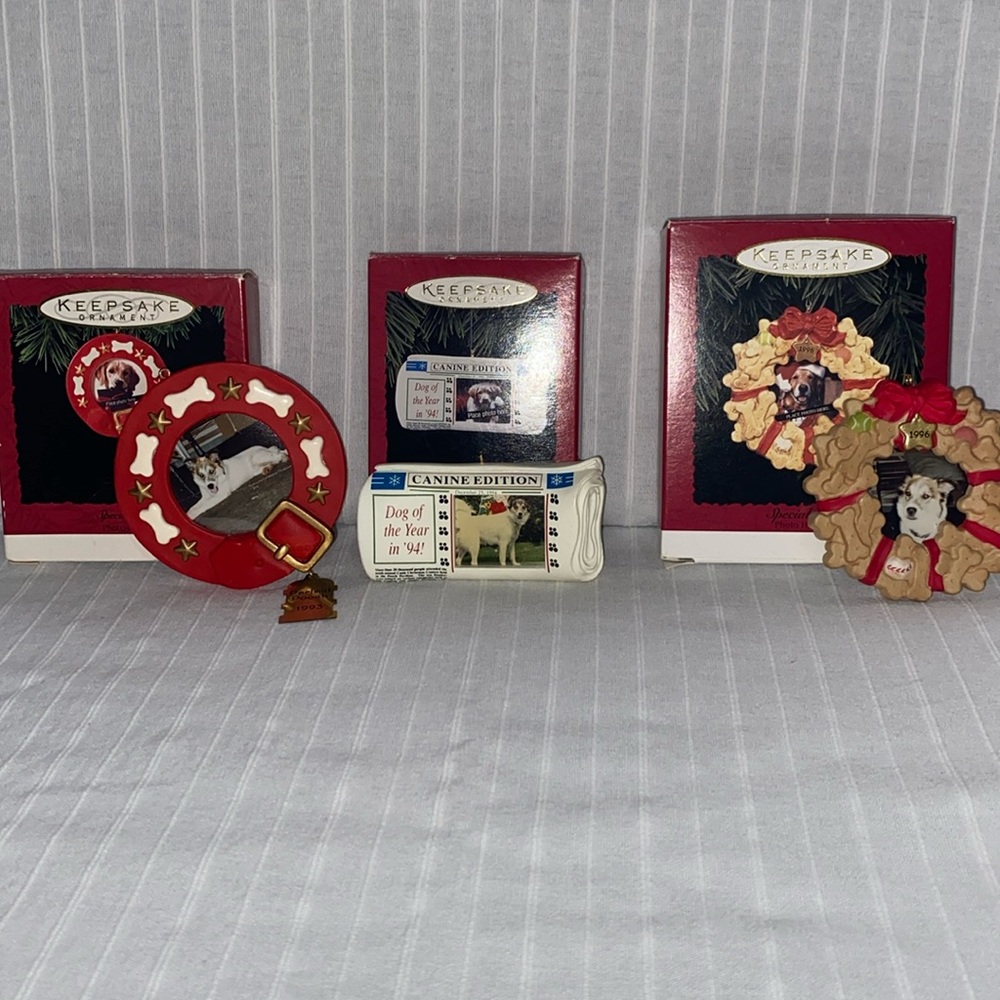 KEEPSAKE ORNAMENTS✨VINTAGE✨1993, 1994 and 1996 CHRISTMAS ORNAMENTS FOR YOUR DOG✨